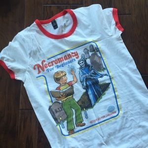 Wicked Clothes necromancy for beginners ringer tee